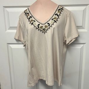 JM Collection Size XL Embroidered Casual Shirt